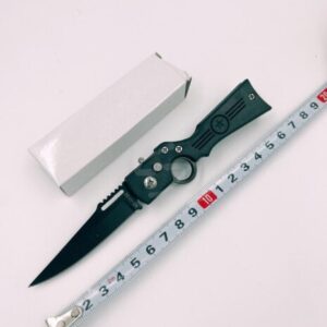 Mini Canivete Automático Saque Rápido Tatico Militar Preto CJ-1130