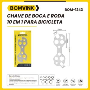 Chave de Boca 10 em 1 Para Bicicleta BOMVINK BOM-1243