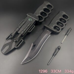 Faca Tatica C/ Pederneira Apito Camping Selva 1296