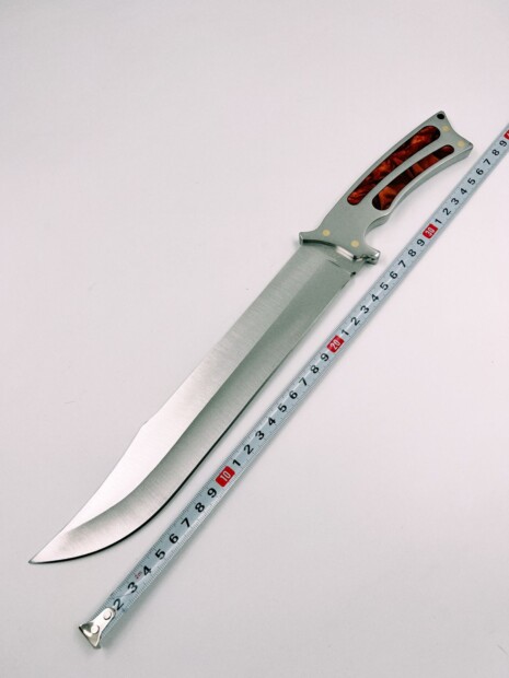 Faca De Caça Grande Churrasco Modelo Luxo Fulltang Inox DD2-VM