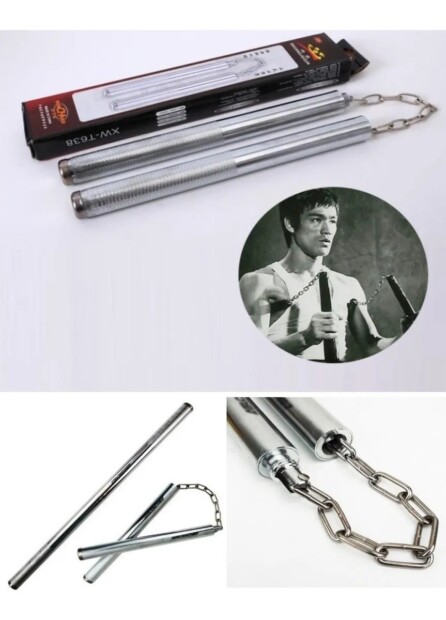 Bastao Cacetete E Nunchaku 2 Em 1 Artes Marciais