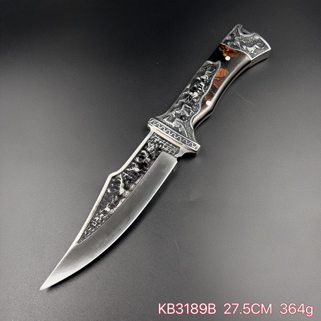 Faca De Caça Damasco Artesanal KB3189B