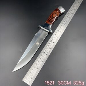 Faca De Caça Pesca Churrasco Luxo Fulltang Inox 1521