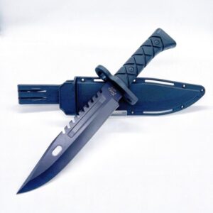 Faca Militar Baioneta M9 Black Serrilhada Acampamento YKD-13