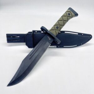 Faca Baioneta Verde Cabo Emborrachado Acampamento YKD-9