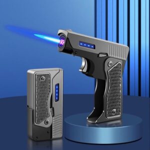 Novo Isqueiro Inflável Arco De Carregamento Usb Elétrico/ A Gás De Metal  à Prova De Vento A-14