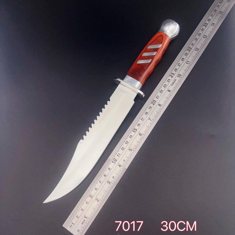 Faca De Caça Pesca Churrasco Luxo Fulltang Inox 7017