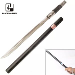 Bastão Faca Metal Espada Baioneta - 3 Em 1  - C/ Fio 1440