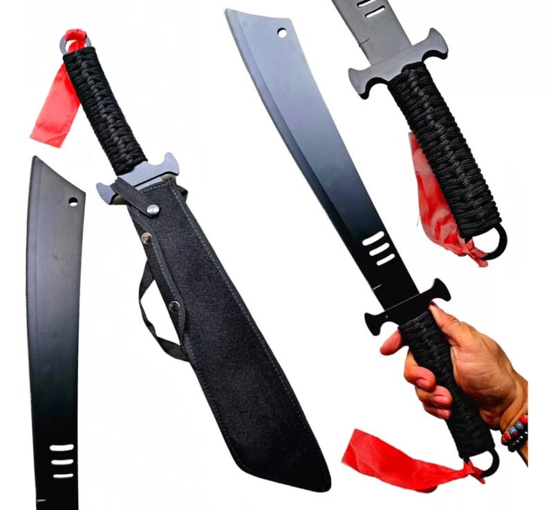 Facão Para Mato Tático Militar Artesanal C/ Bainha K15