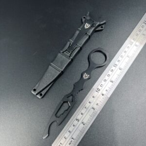 Faca de Bota Faca Tatica Multifuncional Camping Com Bainha de Polimero Preto