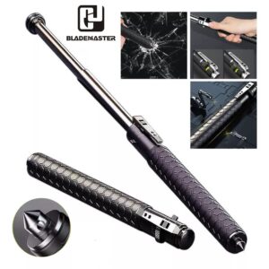 Bastão Cassetete Automático Em Aço Auto Defesa -Tamanho: M