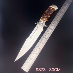 Faca De Caça Pesca Churrasco Luxo Fulltang Inox 9873