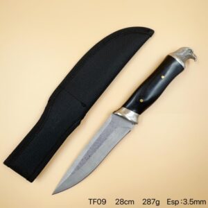 Faca De Caça Pesca Churrasco Luxo Fulltang Inox TF09