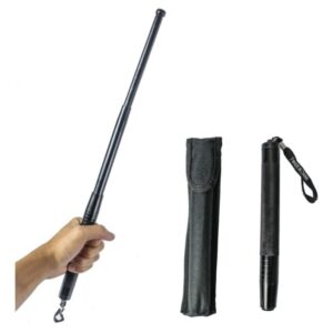 Bastão Retrátil 50cm Em Aço Com Coldre Nylon Defesa Treinos 518