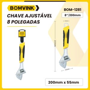 Chave Ajustável 8 Polegadas BOMVINK BOM-1281