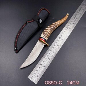 Faca Cabo Osso Afiada +bainha -C