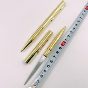Caneta Executiva Com Lâmina Escondida Faca Dourado