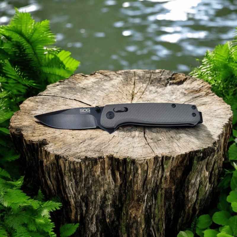 Canivete Edc Limited 18,3cm Series Sog Terminus XR G10 Aço CRYD D2 Duralock CJ-48-Cinza