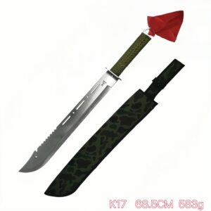 Facão Fulltang 69 CM Bruto Tailandês Com Fio De Corte E Bainha K17