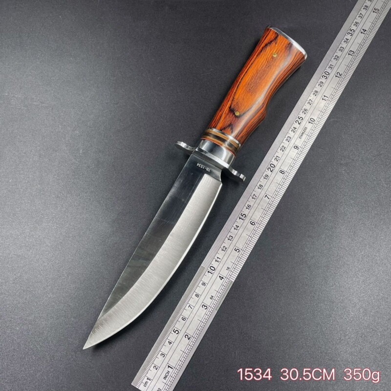 Faca De Caça Pesca Churrasco Luxo Fulltang Inox 1534