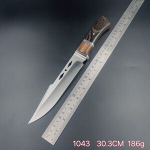 Faca De Caça Pesca Churrasco Luxo Fulltang Inox 1043