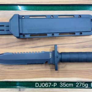 Faca De Caça Pesca Churrasco Luxo Sobrevivencia Com Serra e Cabo Anti derrapante DJ067-P