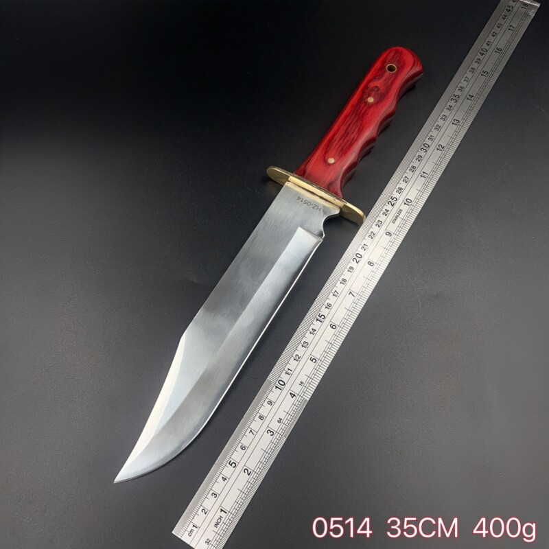 Faca De Caça Pesca Churrasco Luxo Fulltang Inox 0514