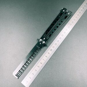 Canivete Butterfly Pente Sem Fio Inox Para Treinos Preto 1233-P