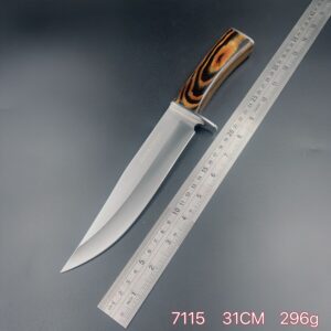 Faca De Caça Pesca Churrasco Luxo Fulltang Inox 7115