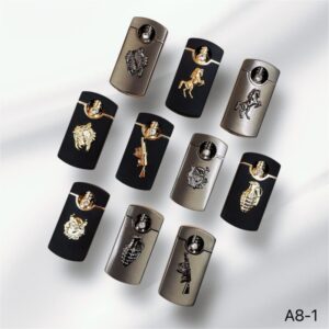 Nova Celebridade Da internet Isqueiro De Maçarico Recarregável A Prova De Vento A8-1