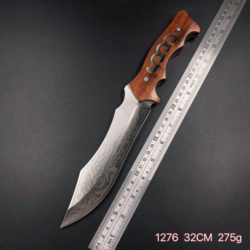 Faca De Caça Pesca Churrasco Luxo Fulltang Inox 1276