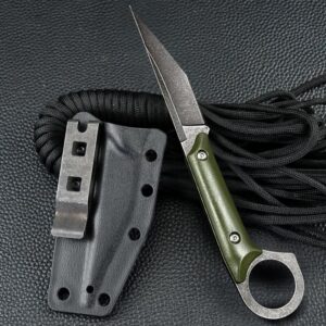 Mini Karambit Full Tang Cabo G10 C/bainha Em Kydex Sk-1-Verde