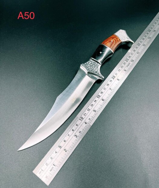 Faca De Caça Pesca Churrasco Luxo Fulltang Inox A50 / TB-1641