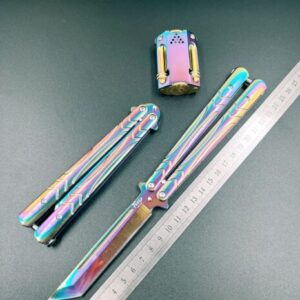 Canivete Butterfly Cs Go Trava Mola Afiado Manobras Aço Profissional AK2-CS-6