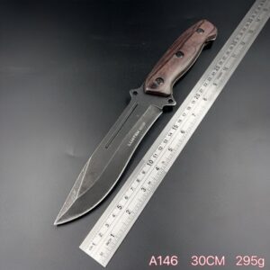 Faca Churrasco Artesanal Full Tang Afiada Bainha A146