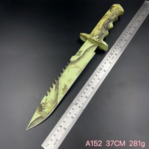 Faca Camuflada Verde Full Tang Defesa Caça Pesca Com Bainha A152