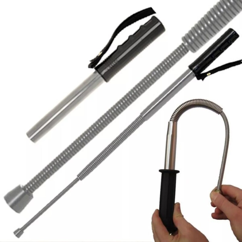 Bastão Aço Mola Flexível Retrátil Defesa Pessoal+bainha YF50