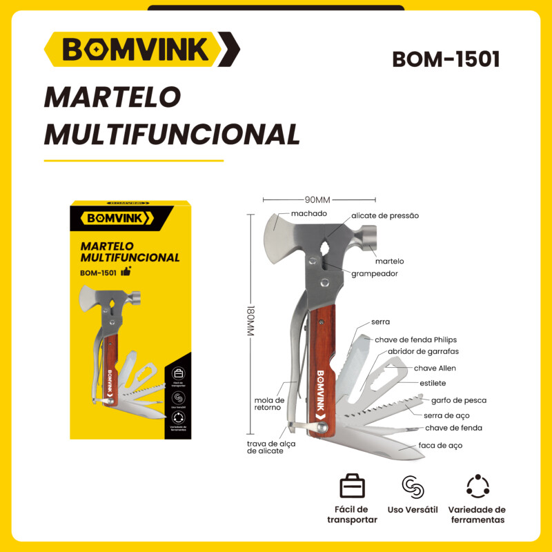 Martelo Multifuncional BOMVINK BOM-1501