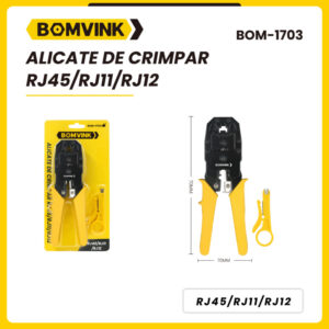 ALICATE DE CRIMPAR RJ45/RJ11/RJ12 BOMVINK BOM-1703