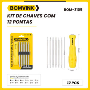 Kit Chave com 12 Pontas BOMVINK BOM-3105