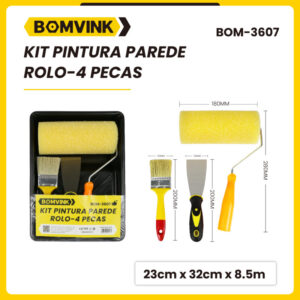 KIT Pintura Parede Rolo - 4 peças BOMVINK BOM-3607