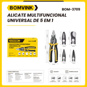 Alicate Multifuncional Universal 5 em 1 BOMVINK BOM-3709