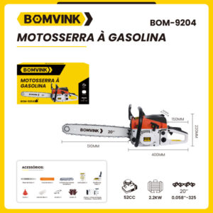 MOTOSERRA A GASOLINA BOMVINK BOM-9204