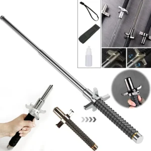 Bastão Retrátil Liga De Aço Emergência – Defesa Pessoal YRG-26C.PRATA