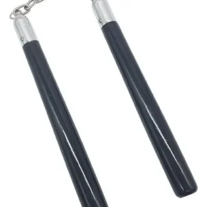 Nunchaku De Madeira Com Rolamento Kung Fu Karatê FL81112-PRETO