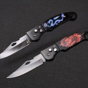 Canivete Automático 20cm Saque Rápido Tatico Militar Preto   H620