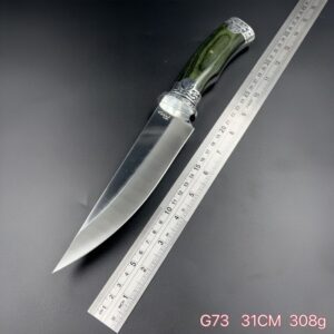 Faca De Caça Pesca Churrasco Luxo Fulltang Inox G73-SA50