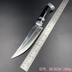 Faca De Caça Pesca Churrasco Luxo Fulltang Inox G75