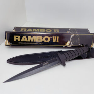 Faca Punhal Rambo 4 Com Bainha Reliquia Assinada D-1