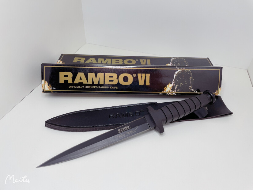 Faca Punhal Rambo 4 Com Bainha Reliquia Assinada D-1